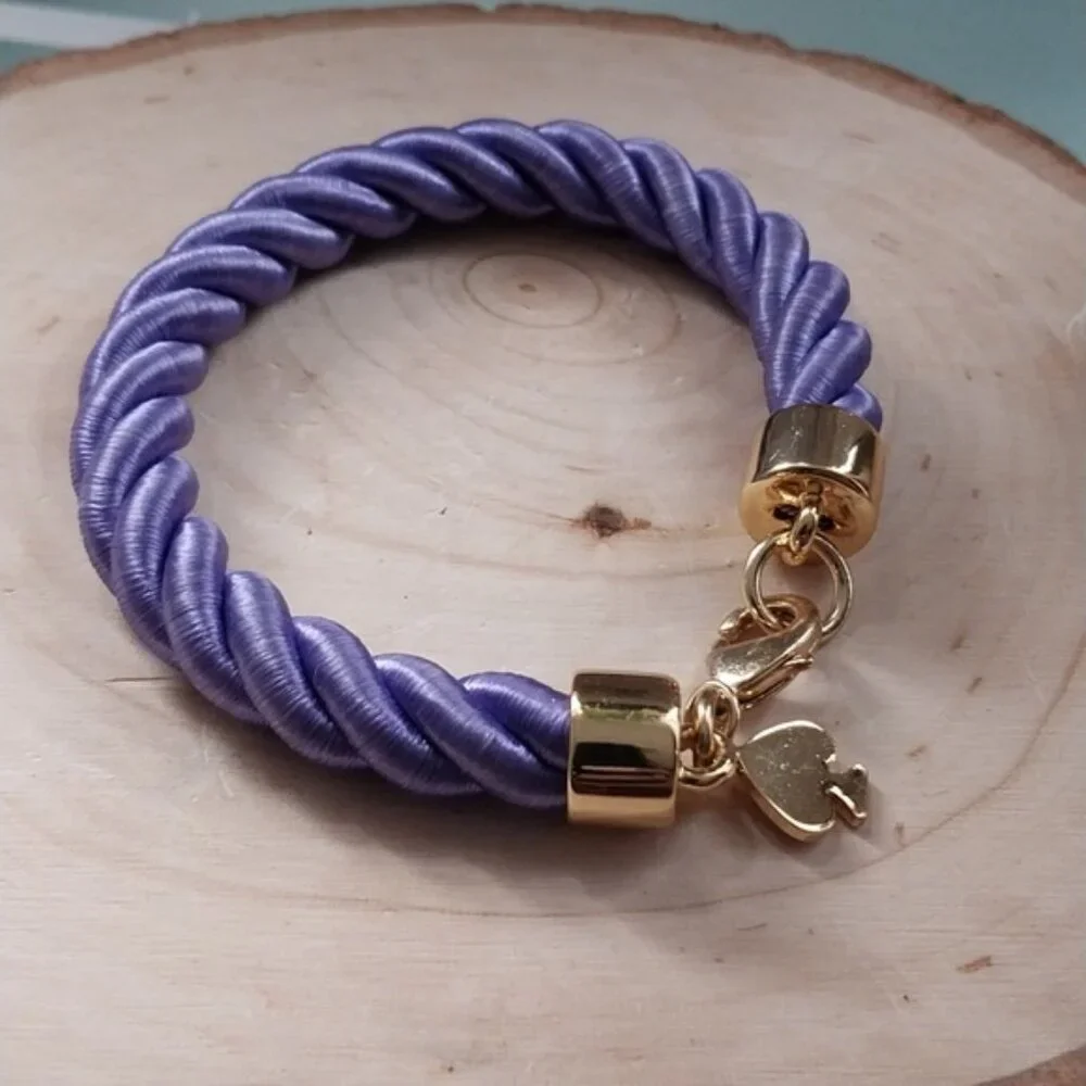 kate spade Lavender Twist Rope Bracelet with Gold Hardware - Picture 2 of 3